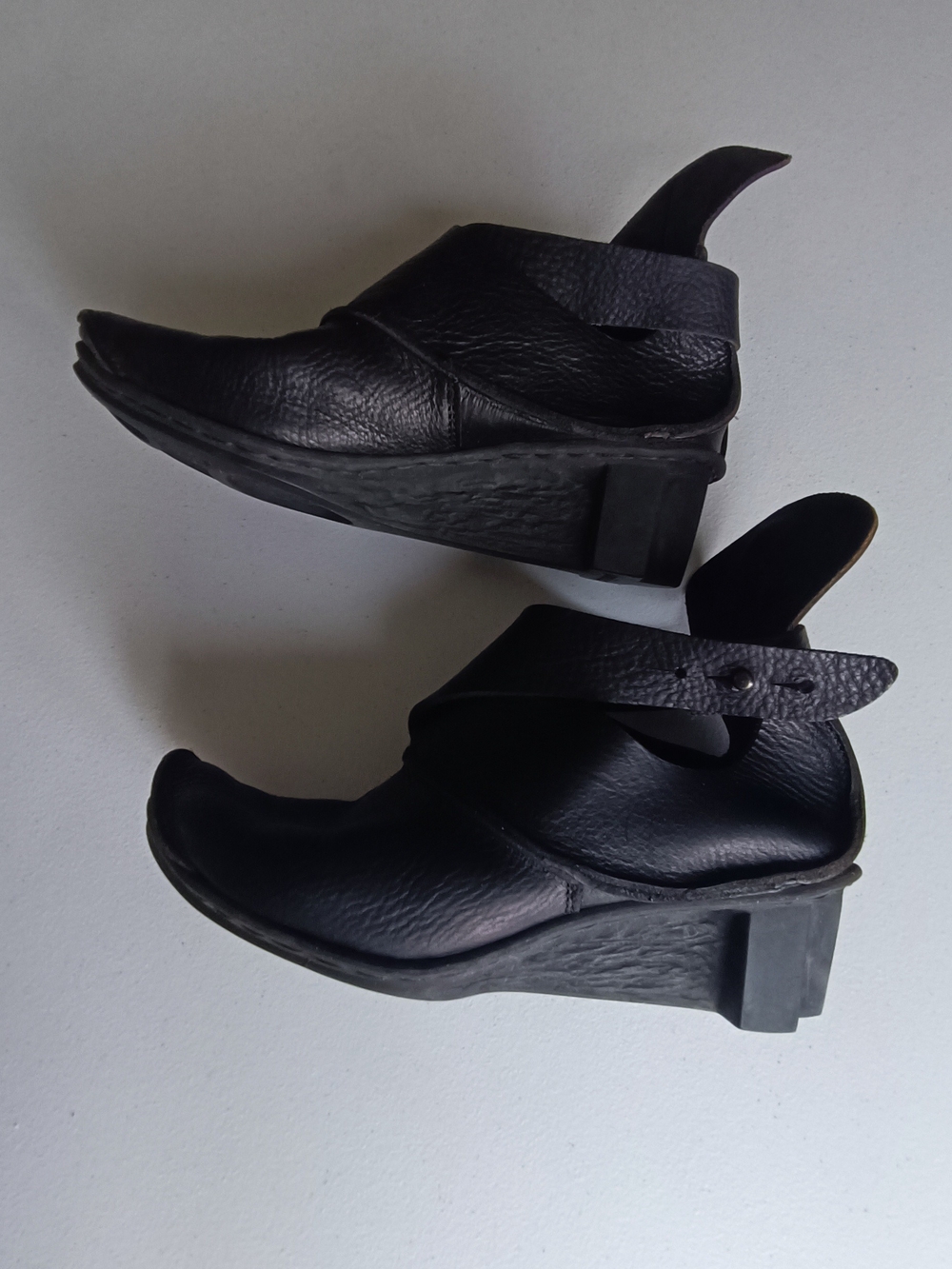 Trippen CHR Black Leather Wrapping Wedge Pumps Avant Garde Size 39 - Picture 9 of 11